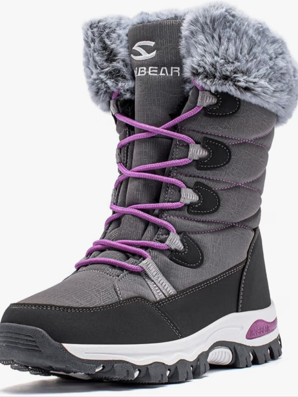 Women's Waterproof Winter Snow Boots Lightweight Warm Faux Fur Lined Mid-Calf